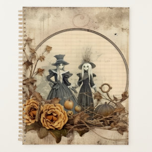 Vintage Gothic Witches Autumn Parchment Planner