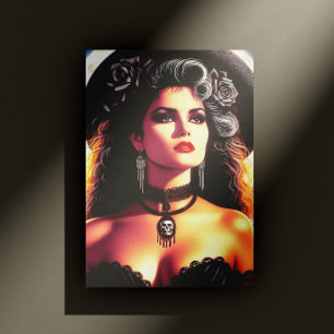 Vintage Gothic Woman Postcard