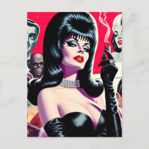 Vintage Gothic Woman Postcard