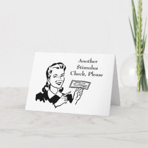 Vintage Government Stimulus Check Card