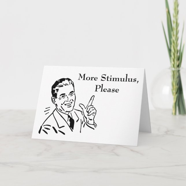 Vintage Government Stimulus Check Card (Front)