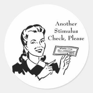 Vintage Government Stimulus Check Classic Round Sticker