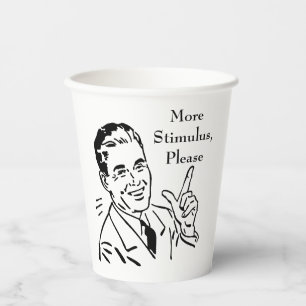 Vintage Government Stimulus Check Paper Cups