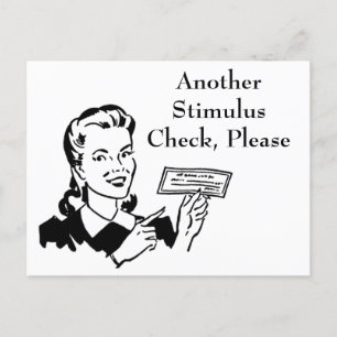 Vintage Government Stimulus Check Postcard