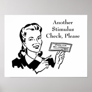Vintage Government Stimulus Check Poster