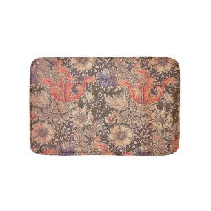 Vintage Graceful Floral Print Bath Mat