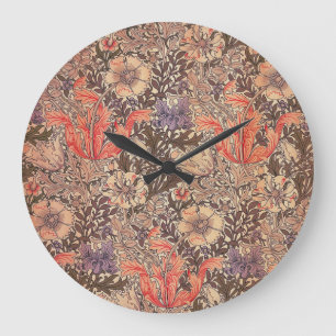 Vintage Graceful Floral Print Large Clock
