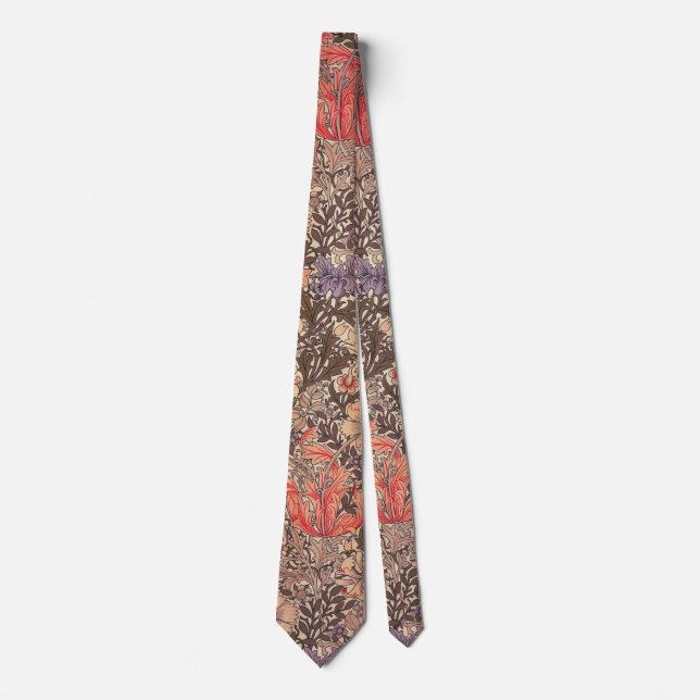 Vintage Graceful Floral Print Tie (Front)