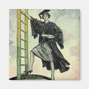 Vintage Graduation, Climbing the Corporate Ladder Magnet
