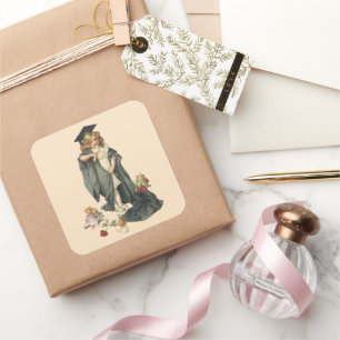 Vintage Graduation, Congratulations Graduates! Square Sticker