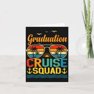 Vintage graduation cruise squad sunglasses card
