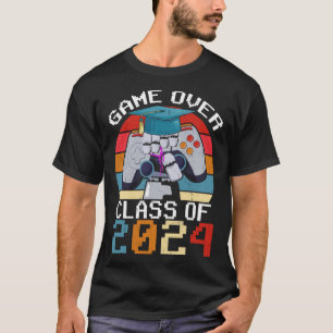 Vintage Graduation Game Over Class Of 2024 Gamer B T-Shirt