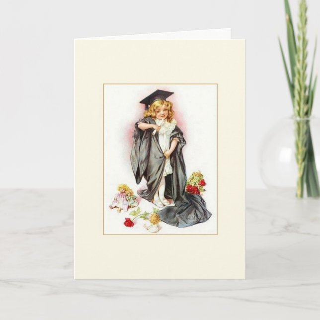 Vintage Graduation Greeting Card (Front)