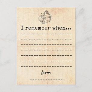 Vintage Graduation Memory Card