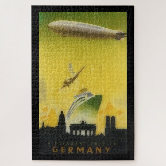 Vintage Graf Zeppelin travel poster Puzzle (Vertical)