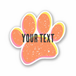 Vintage Grainy Dog Pawprint