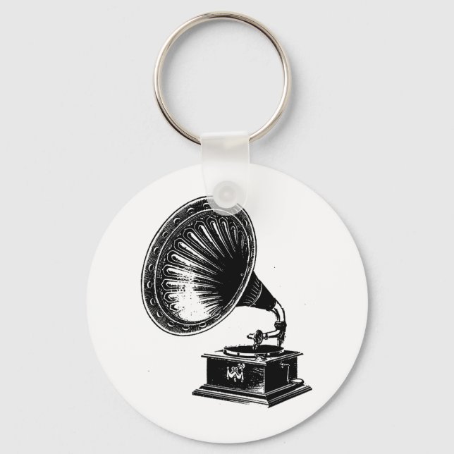 Vintage Gramophone Key Ring (Front)
