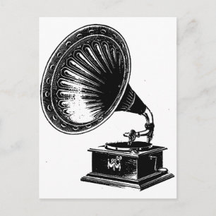 Vintage Gramophone Postcard