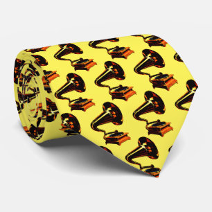 Vintage Gramophone - Vinyl Record Player Tie