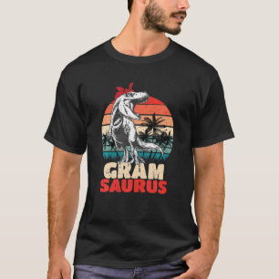 Vintage Gramsaurus Rex Funny Gram Saurus Dinosaur T-Shirt