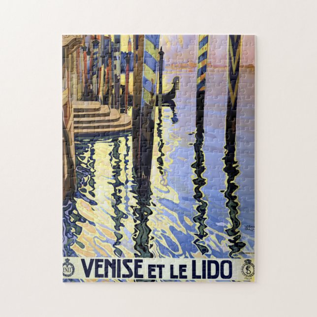 Vintage Grand Canal Venice Italy Travel Jigsaw Puzzle (Vertical)