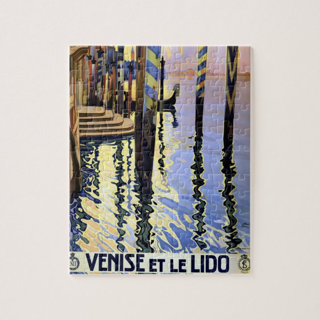 Vintage Grand Canal Venice Italy Travel Jigsaw Puzzle (Vertical)