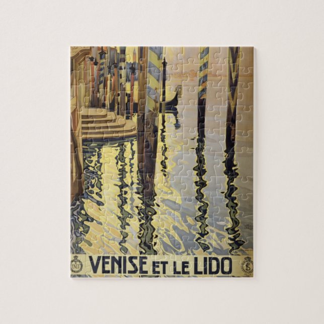 Vintage Grand Canal Venice Italy Travel Jigsaw Puzzle (Vertical)