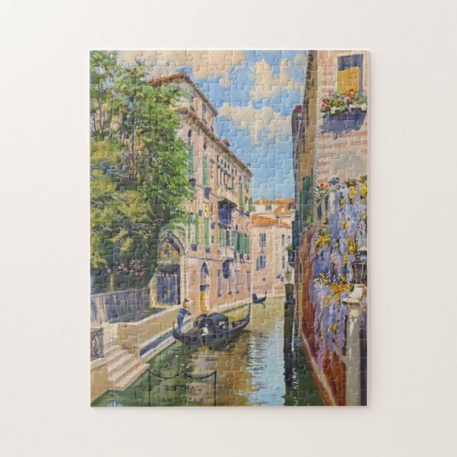 Vintage Grand Canal Venice Italy Travel Jigsaw Puzzle (Vertical)