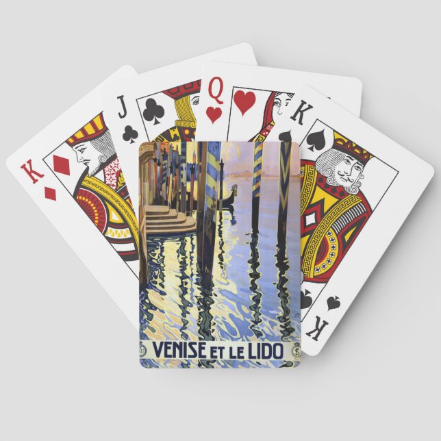 Vintage Grand Canal Venice Italy Travel Playing Cards (Back)