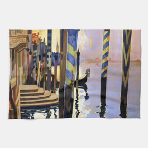 Vintage Grand Canal Venice Italy Travel Tea Towel