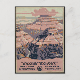 Vintage Grand Canyon art Postcard