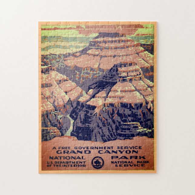Vintage Grand Canyon National Park Jigsaw Puzzle (Vertical)