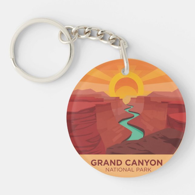 Vintage Grand Canyon National Park Key Ring (Front)