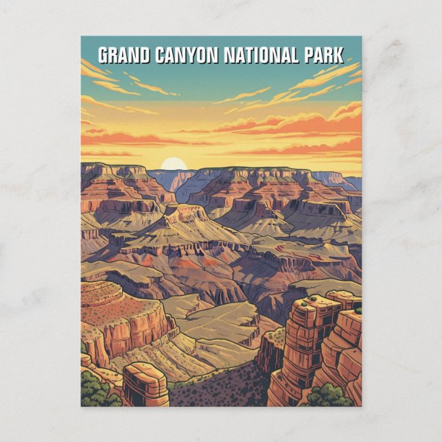 Vintage Grand Canyon National Park Postcard (Front)