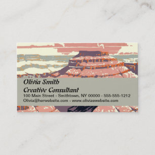 Vintage Grand Canyon National Park WPA Poster Art Business Card