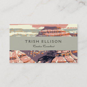 Vintage Grand Canyon National Park WPA Poster Art Business Card