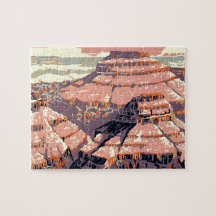 Vintage Grand Canyon National Park WPA Poster Art  Jigsaw Puzzle