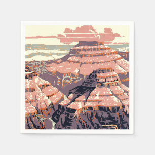 Vintage Grand Canyon National Park WPA Poster Art Napkin