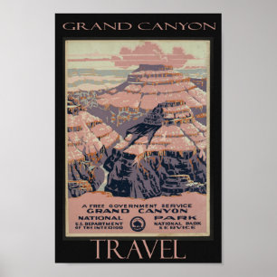Vintage Grand Canyon Natl Park Travel Poster