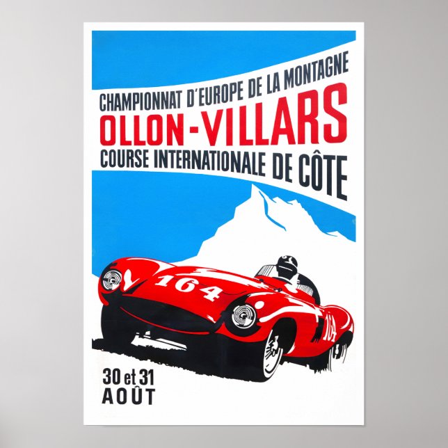 Vintage Grand Prix car racing Poster (Front)