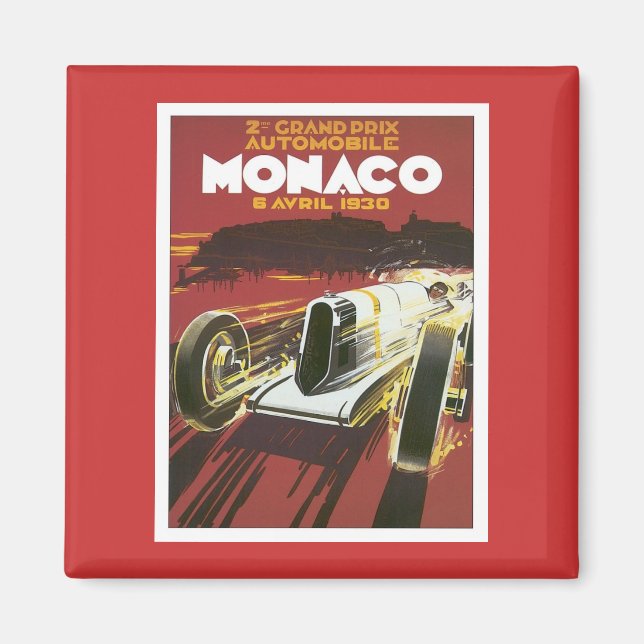 Vintage Grand Prix Monaco Magnet (Front)
