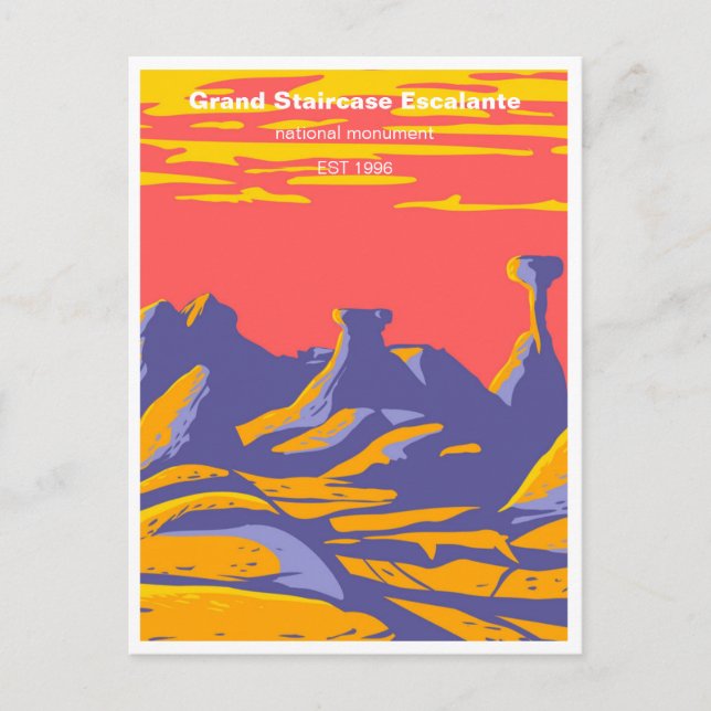 vintage grand staircase escalante national monumen postcard (Front)