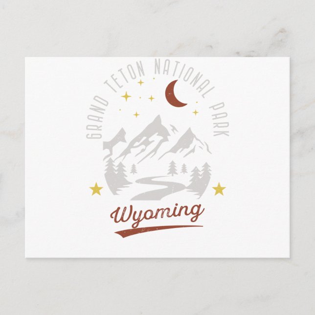 Vintage Grand Teton National Park Wyoming Postcard (Front)