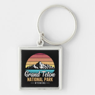 Vintage Grand Teton National Park Wyoming USA– Key Ring