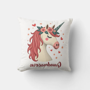Vintage Grandmacorn Unicorn Floral Birthday Grandm Cushion