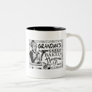 Vintage Grandma's Homemade Pies Gifts Two-Tone Coffee Mug