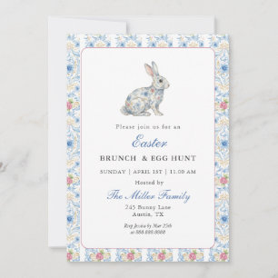 Vintage Grandmillenial Easter Bunny Brunch  Invitation