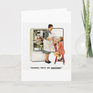 Vintage Grandmother & Child Mother's Day Card