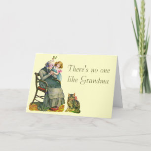 Vintage Grandmother & Child Mother's Day Card