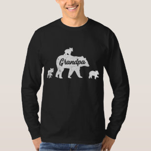 Vintage Grandpa Bear 3 Cubs T-Shirt
